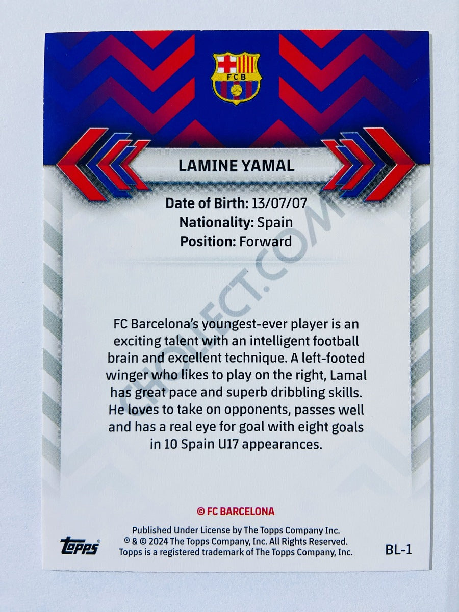 Lamine Yamal – FC Barcelona 2023-24 Topps FC Barcelona Official Team Set Blaugrana RC Rookie #BL-1