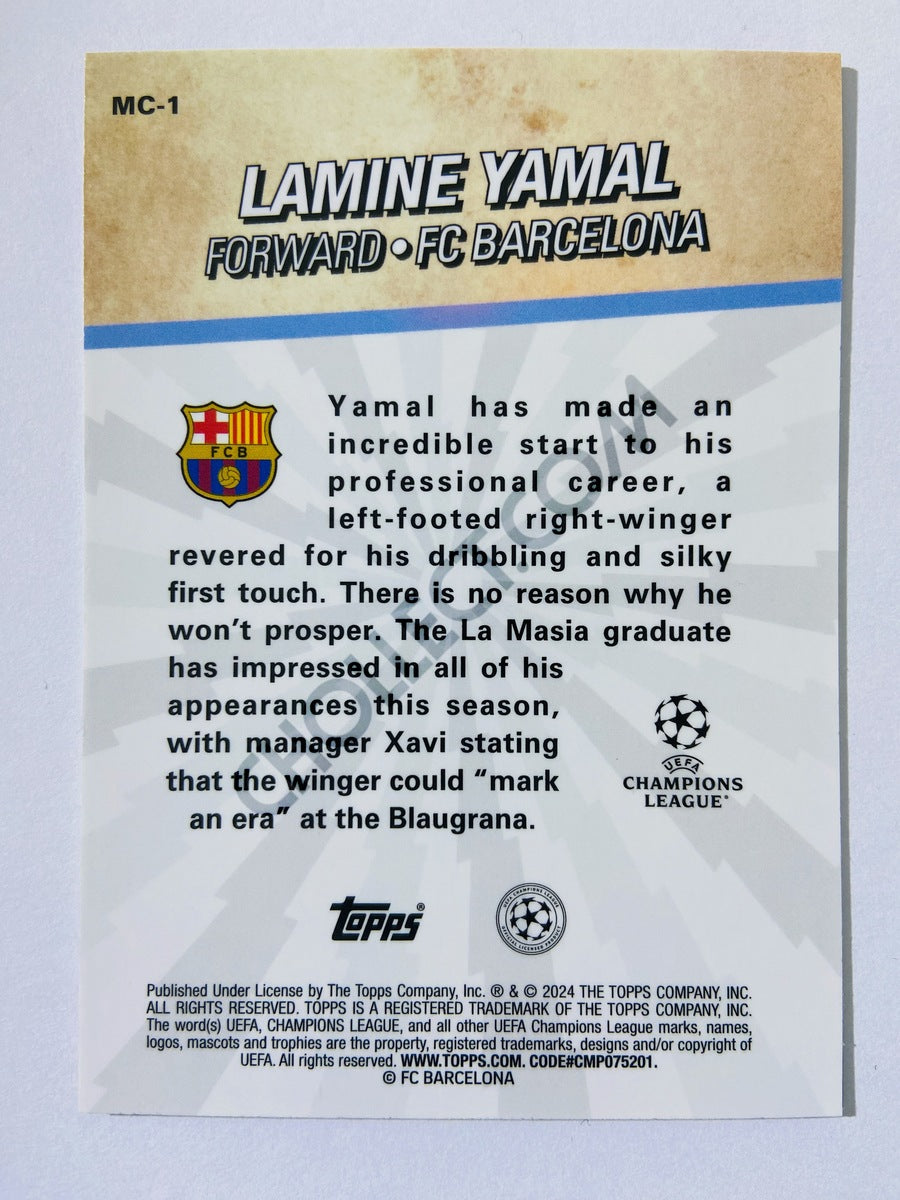 Lamine Yamal - FC Barcelona 2023-24 Topps Merlin Merlin's Chosen Ones RC Rookie Insert #MC-1