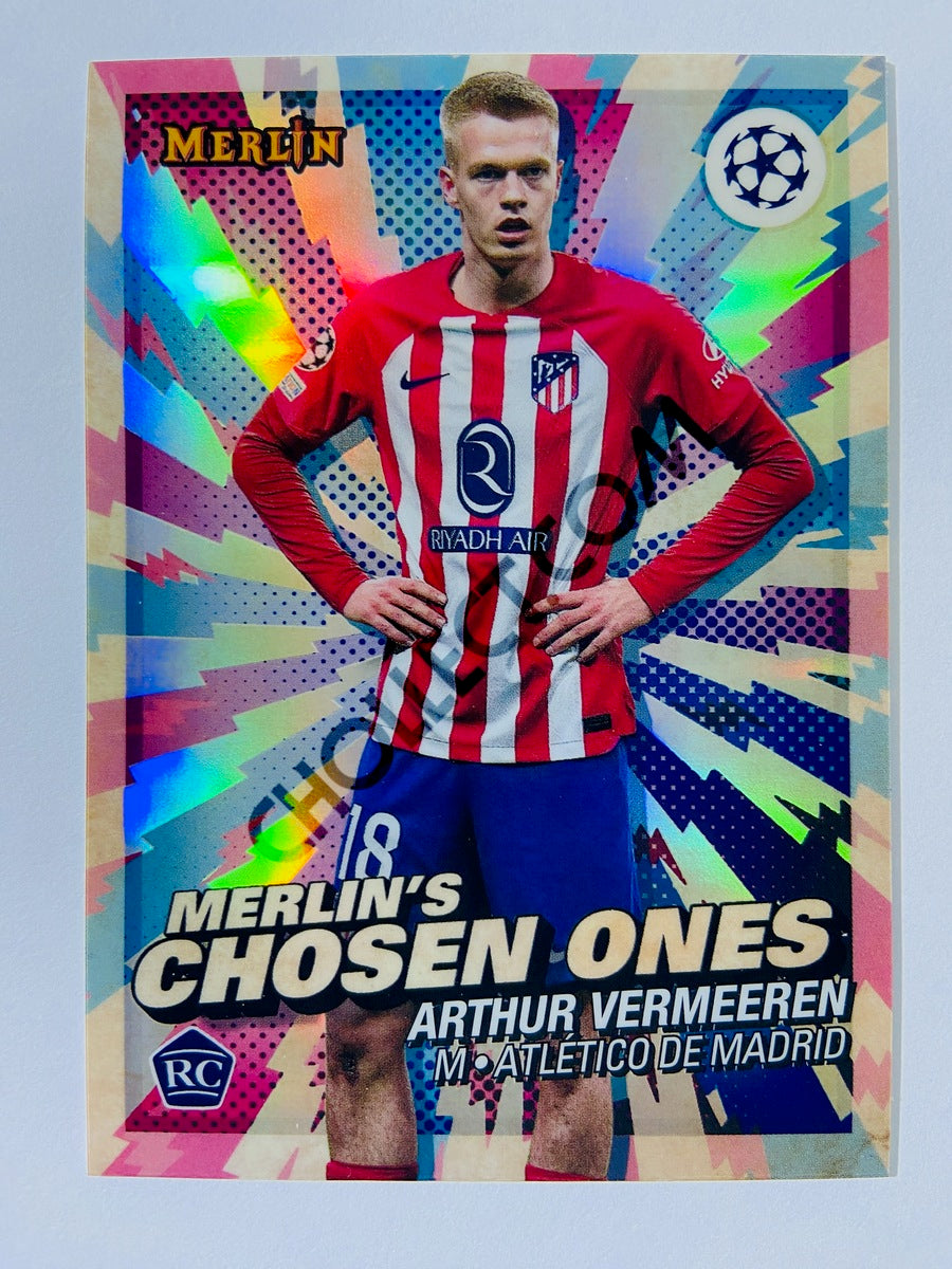 Arthur Vermeeren – Atletico de Madrid 2023-24 Topps Merlin Merlin's Chosen Ones RC Rookie Insert #MC-4