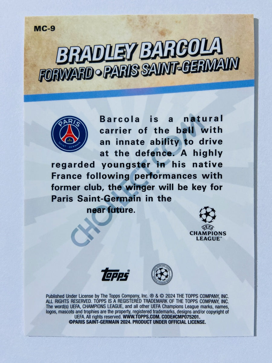 Bradley Barcola – Paris Saint-Germain 2023-24 Topps Merlin Merlin's Chosen Ones RC Rookie Insert #MC-9