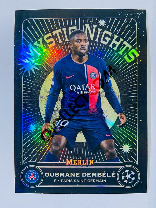 Ousmane Dembélé - Paris Saint-Germain 2023-24 Topps Merlin Mystic Nights Insert #MN-20