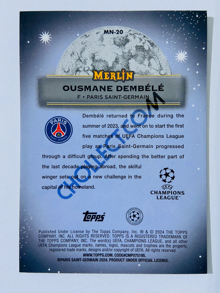 Ousmane Dembélé - Paris Saint-Germain 2023-24 Topps Merlin Mystic Nights Insert #MN-20