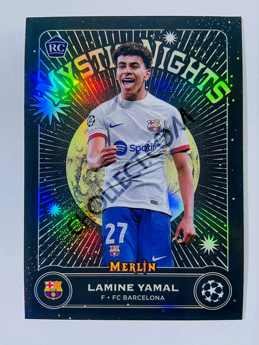 Lamine Yamal - FC Barcelona 2023-24 Topps Merlin Mystic Nights Insert Rookie #MN-8