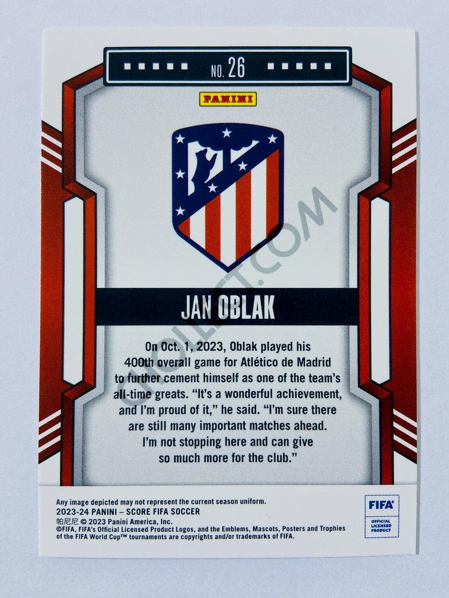 Jan Oblak – Atletico de Madrid 2023-24 Panini Score FIFA Laser Parallel #26