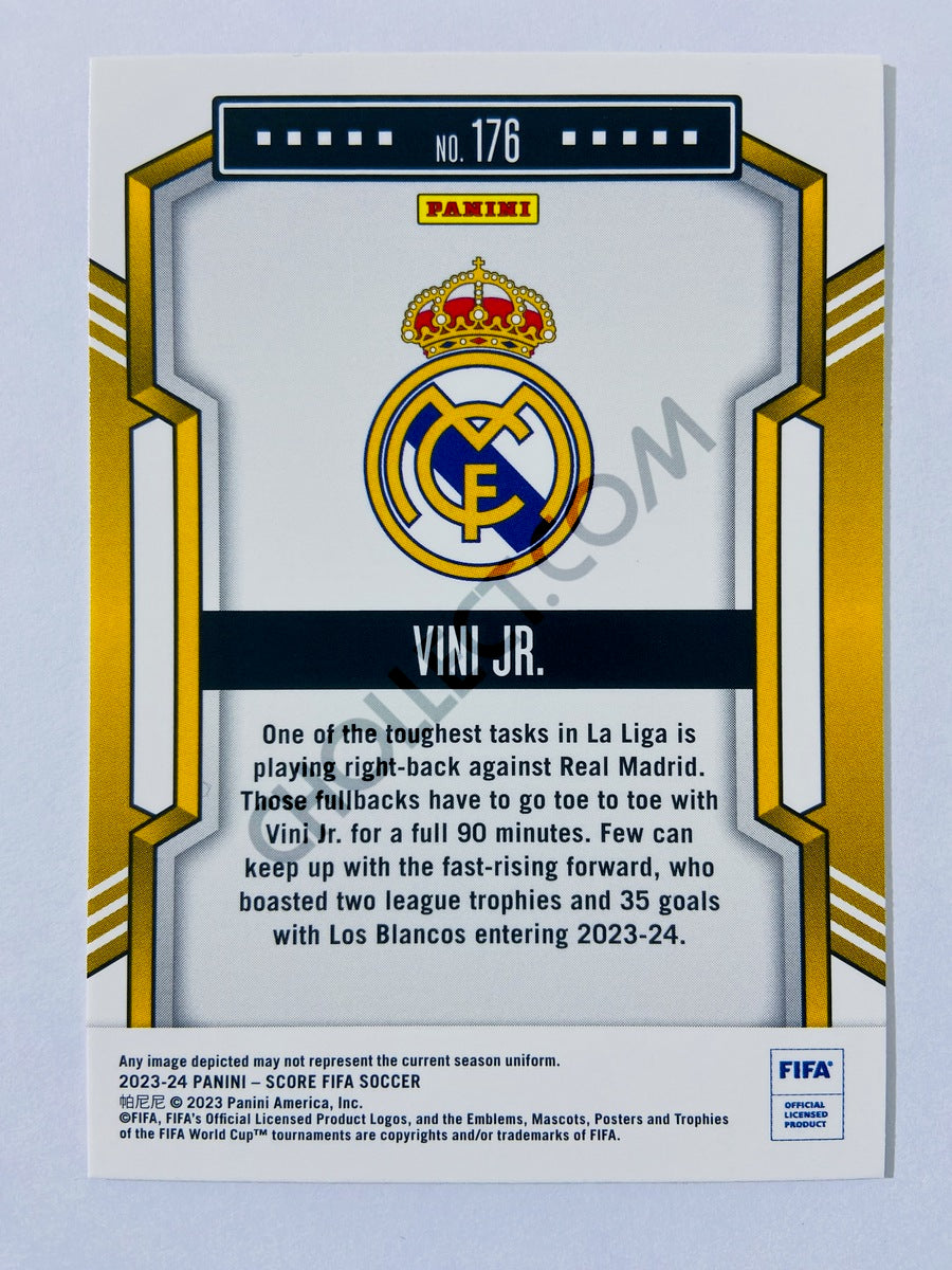 Vini Jr. - Real Madrid 2023-24 Panini Score FIFA #176 Purple Laser Parallel 03/15