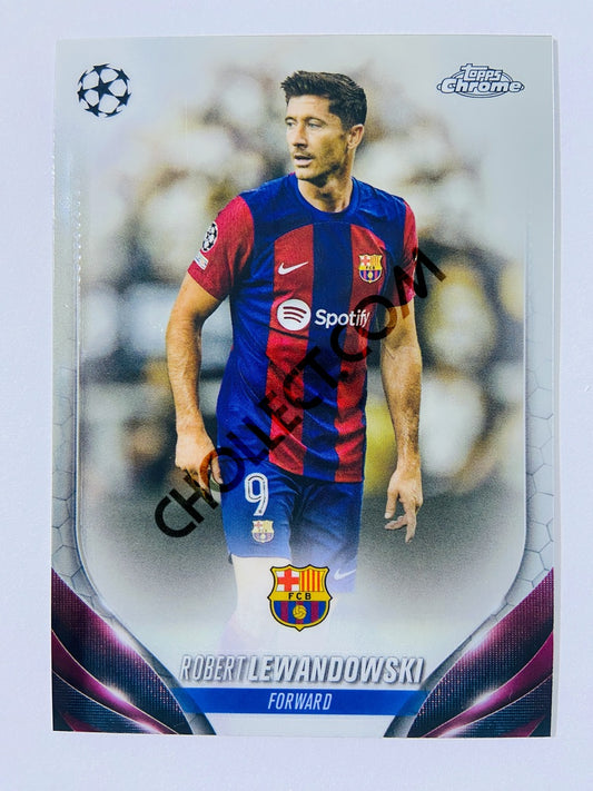 Robert Lewandowski - FC Barcelona 2023-24 Topps Chrome UEFA Club Competitions #11