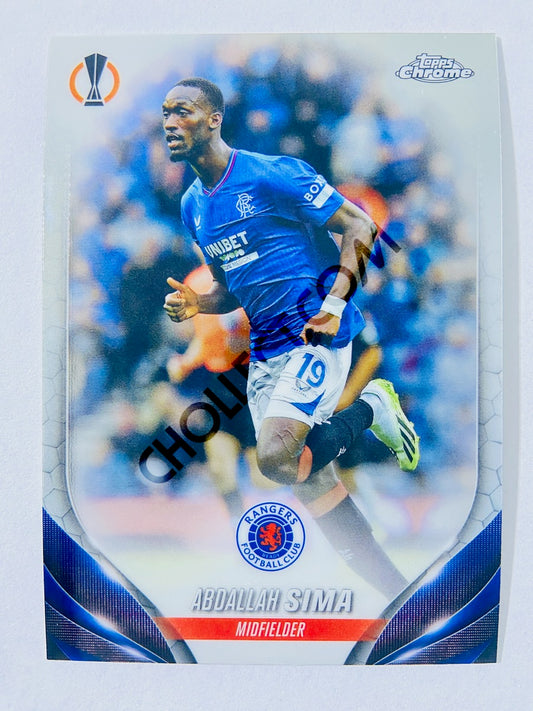 Abdallah Sima - Rangers FC 2023-24 Topps Chrome UEFA Club Competitions #79