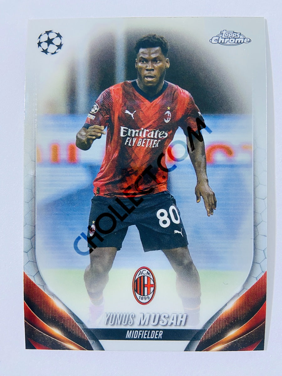 Yunus Musah - AC Milan 2023-24 Topps Chrome UEFA Club Competitions #89