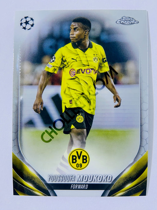 Youssoufa Moukoko - Borussia Dortmund 2023-24 Topps Chrome UEFA Club Competitions #157