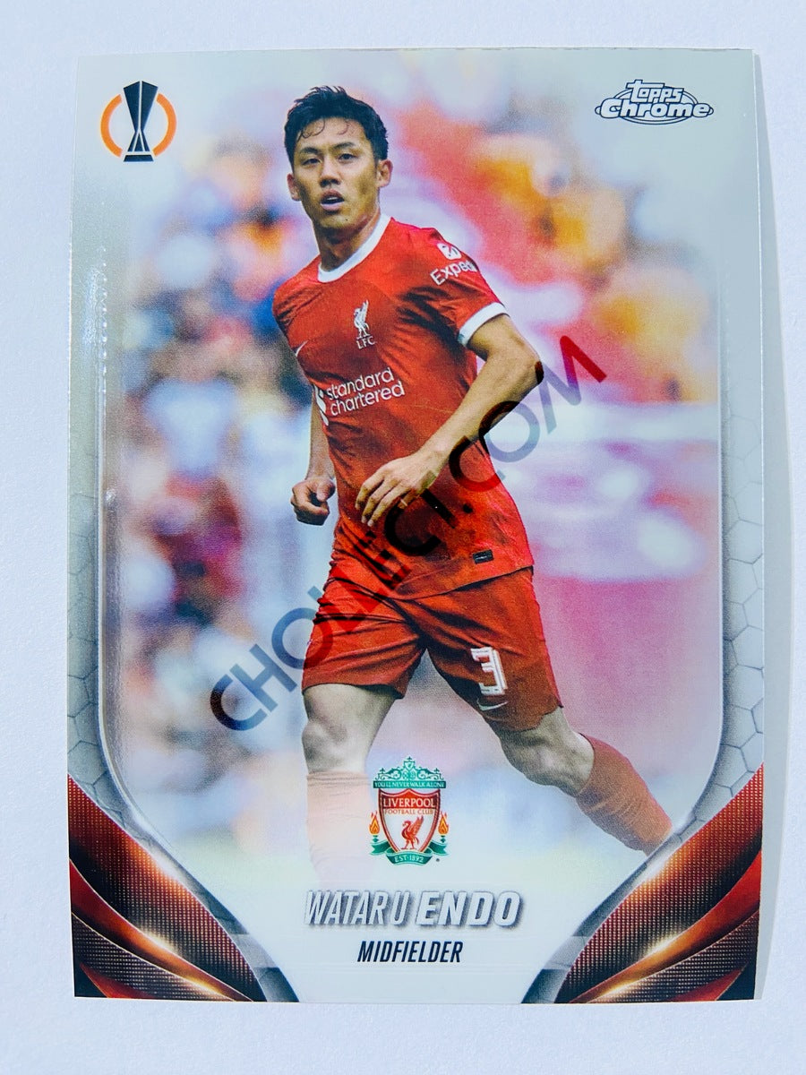 Wataru Endo - Liverpool FC 2023-24 Topps Chrome UEFA Club Competitions #170