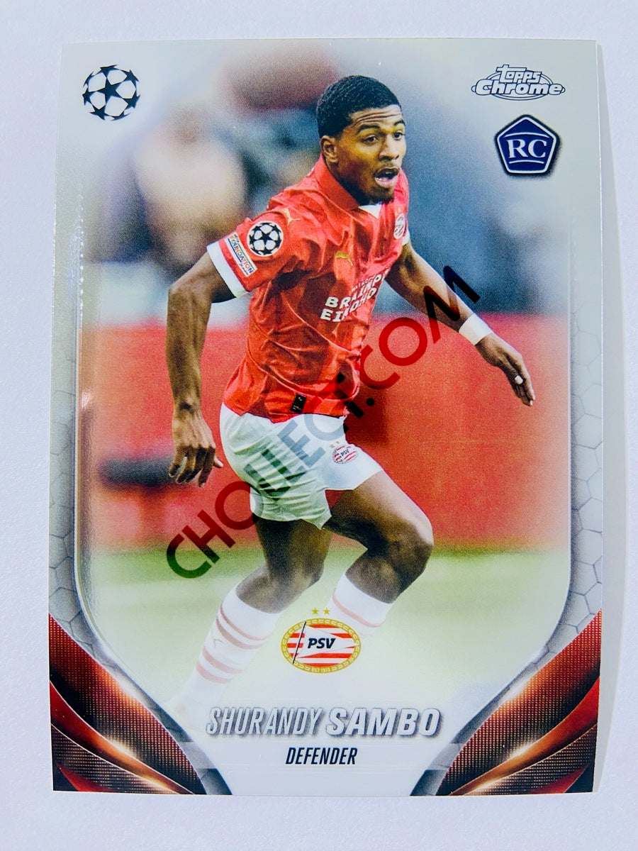 Shurandy Sambo - PSV Eindhoven 2023-24 Topps Chrome UEFA Club Competitions RC Rookie #27