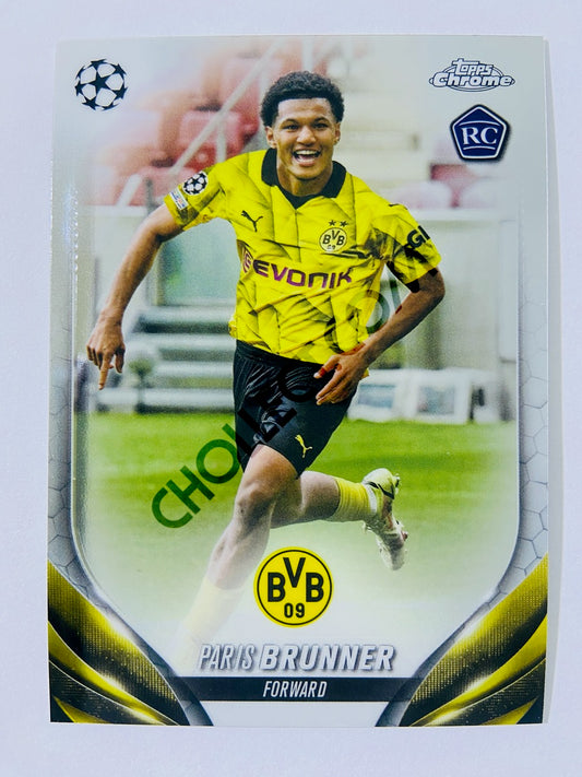 Paris Brunner - Borussia Dortmund 2023-24 Topps Chrome UEFA Club Competitions RC Rookie #44