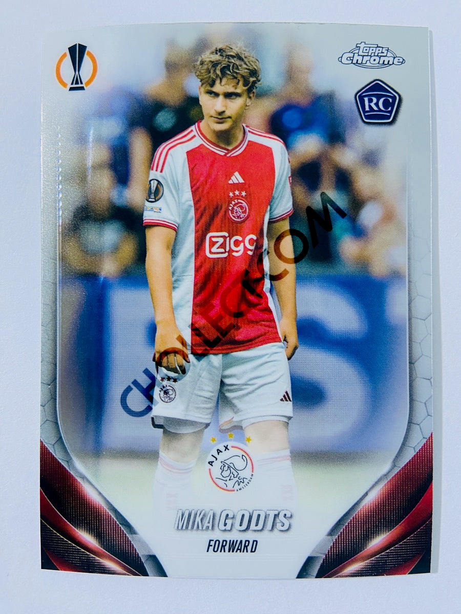 Mika Godts - AFC Ajax 2023-24 Topps Chrome UEFA Club Competitions RC Rookie #121