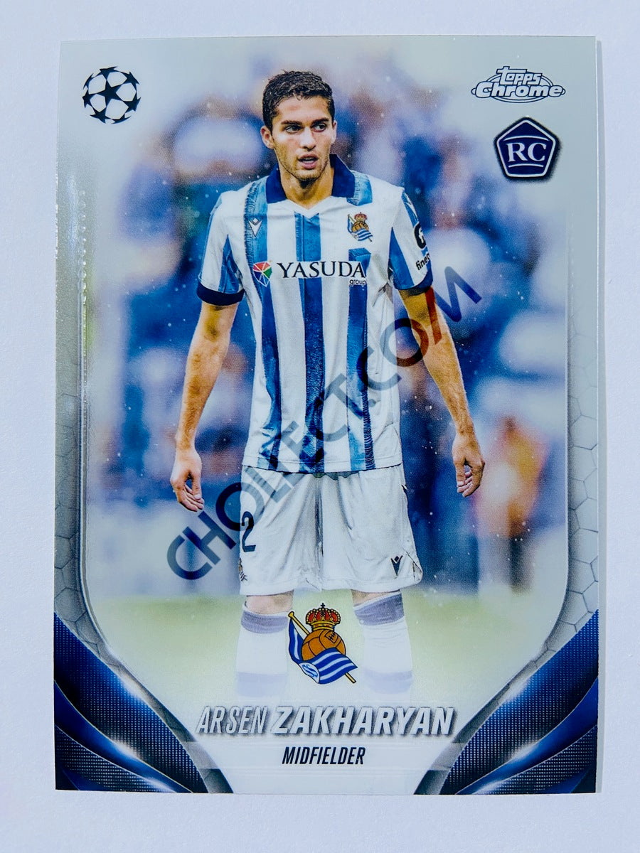 Arsen Zakharyan – Real Sociedad de Fútbol 2023-24 Topps Chrome UEFA Club Competitions RC Rookie #141