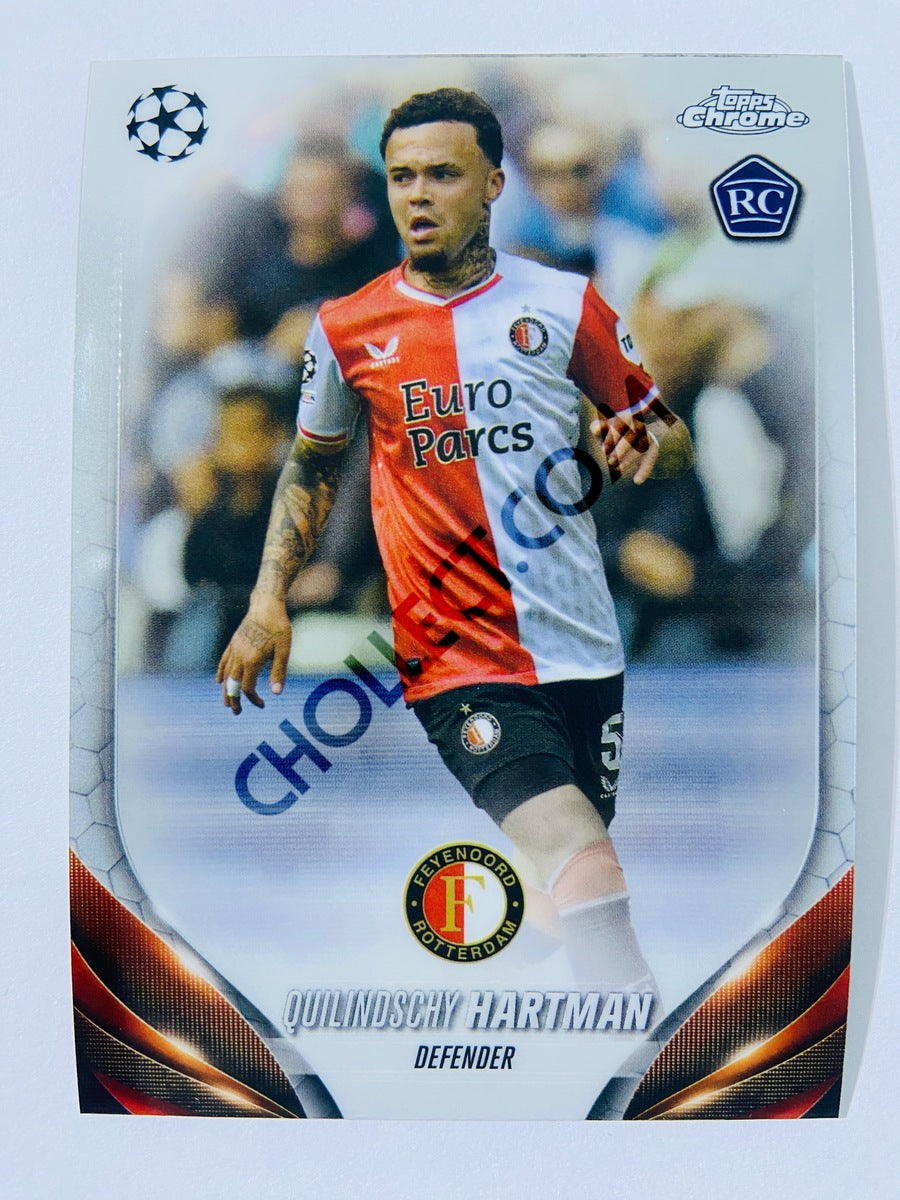 Quilindschy Hartman - Feyenoord 2023-24 Topps Chrome UEFA Club Competitions RC Rookie #185