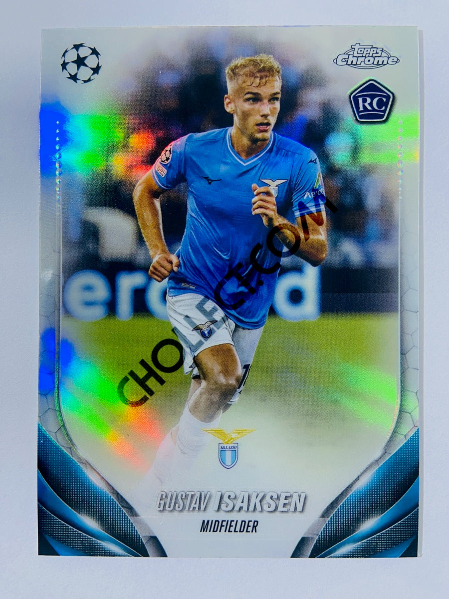 Gustav Isaksen - SS Lazio 2023-24 Topps Chrome UEFA Club Competitions RC Rookie Refractor #200