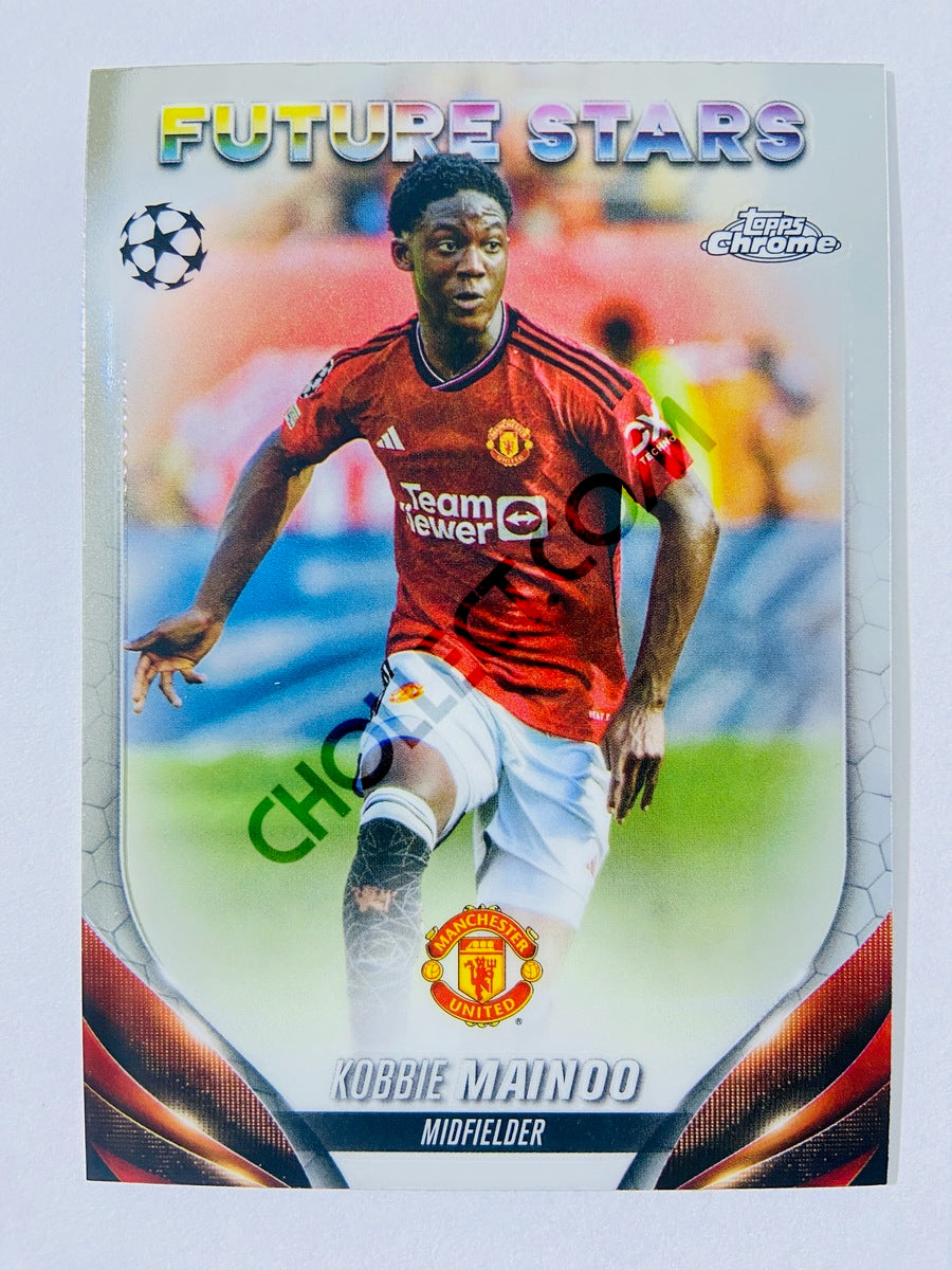 Kobbie Mainoo - Manchester United 2023-24 Topps Chrome UEFA Club Competitions Future Stars #57