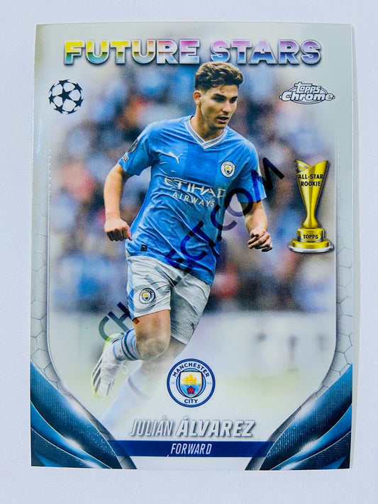 Julian Alvarez - Manchester City 2023-24 Topps Chrome UEFA Club Competitions Future Stars #150