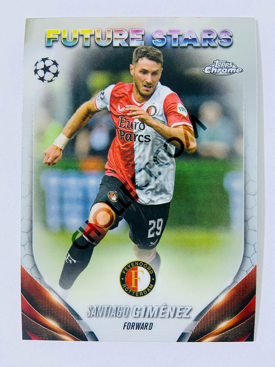 Santiago Gimenez – Feyenoord 2023-24 Topps Chrome UEFA Club Competitions Future Stars #195