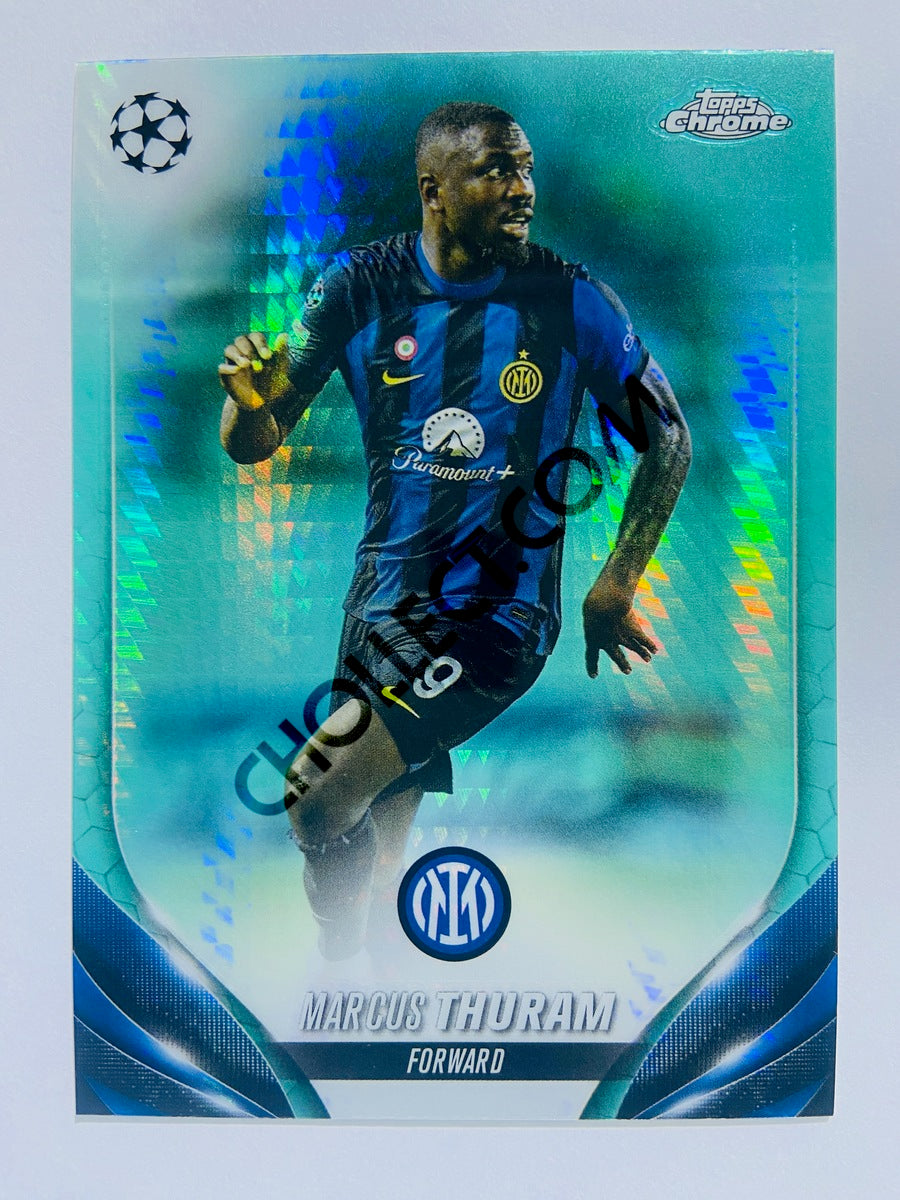 Marcus Thuram - FC Internazionale Milano 2023-24 Topps Chrome UEFA Club Competitions Aqua Prism Parallel #52