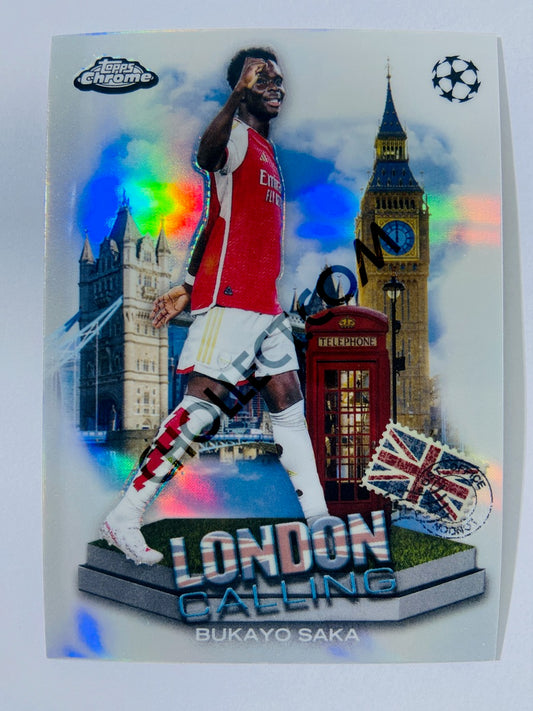 Bukayo Saka - Arsenal FC 2023-24 Topps Chrome UEFA Club Competitions London Calling #LC-14