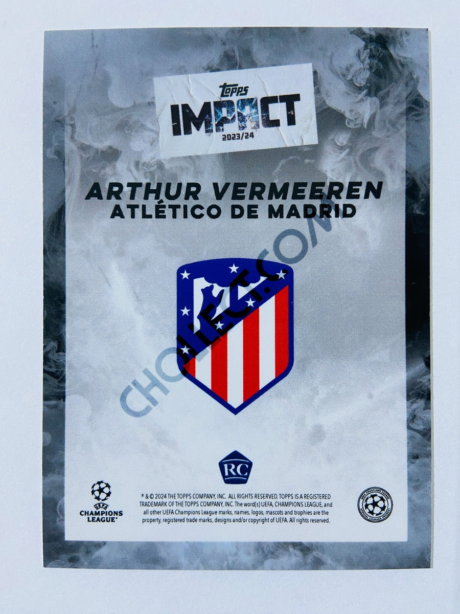 Arthur Vermeeren - Atletico de Madrid 2023-24 Topps Impact RC Rookie