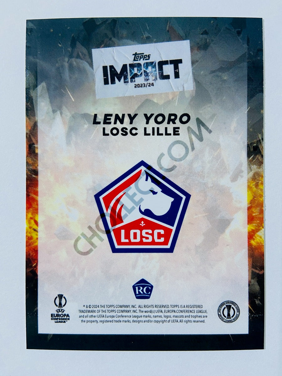 Leny Yoro - Losc Lille 2023-24 Topps Impact RC Rookie