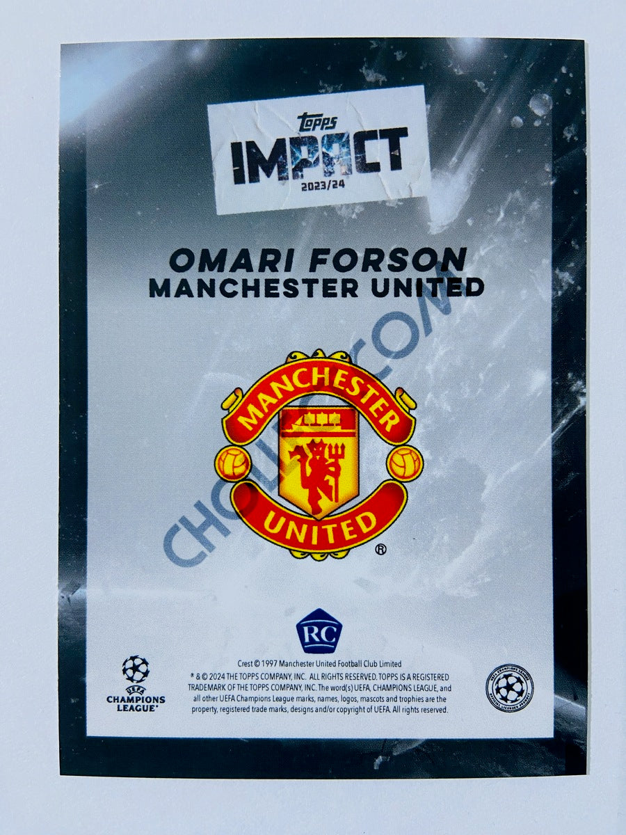 Omari Forson - Manchester United 2023-24 Topps Impact RC Rookie