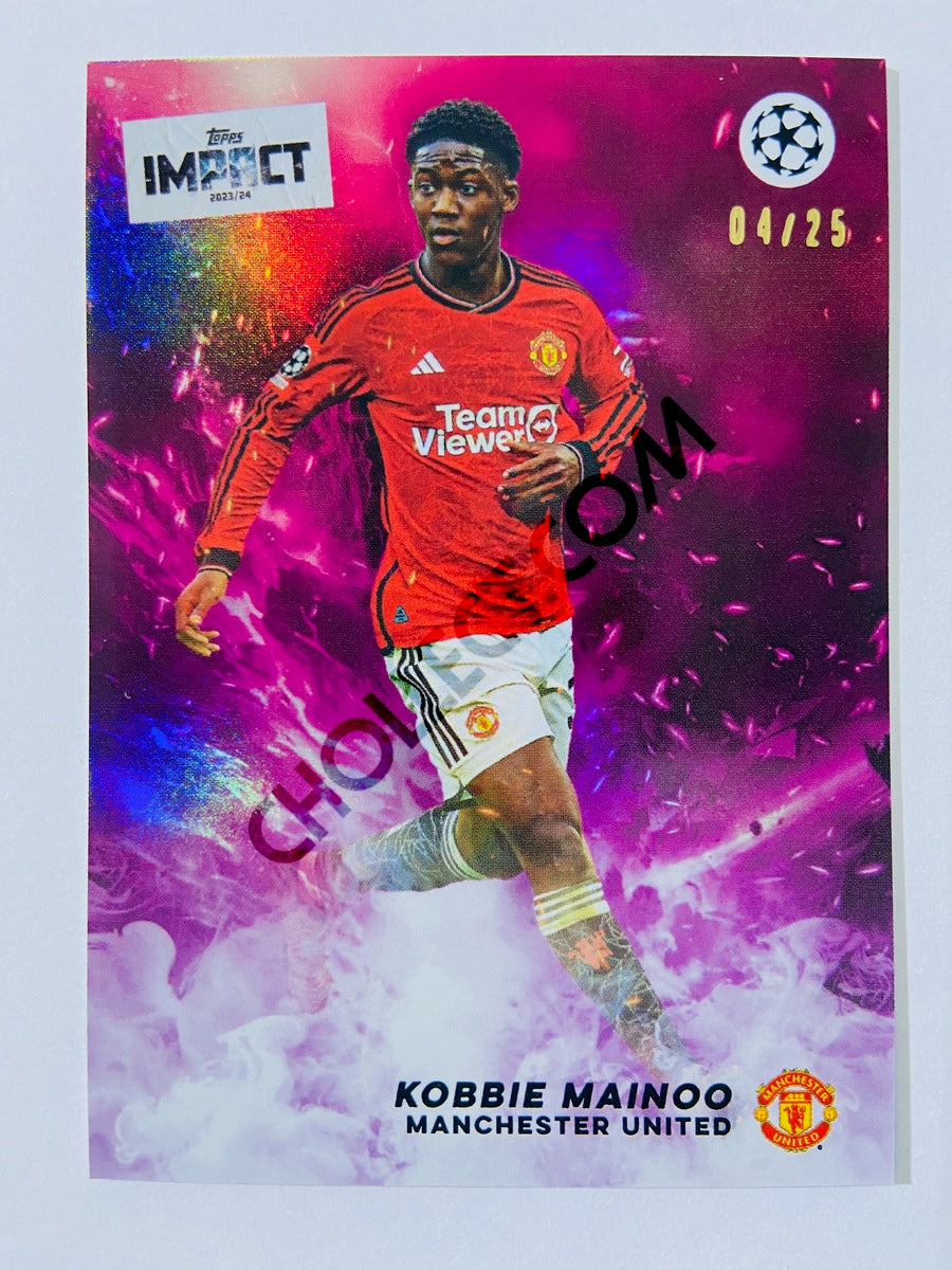 Kobbie Mainoo - Manchester United 2023-24 Topps Impact Pink Parallel RC Rookie 04/25