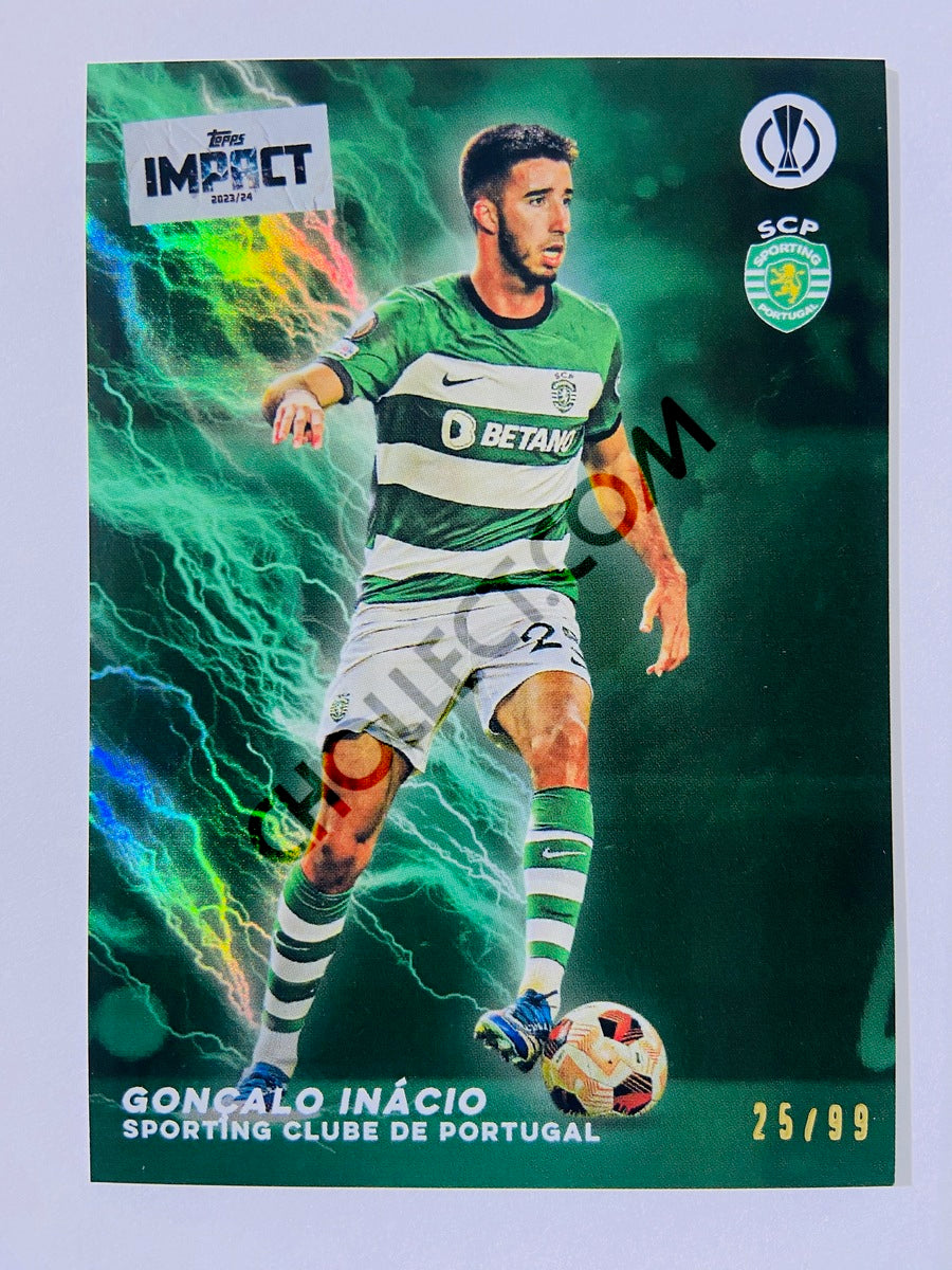 Goncalo Inacio - Sporting Clube de Portugal 2023-24 Topps Impact Green Parallel 25/99