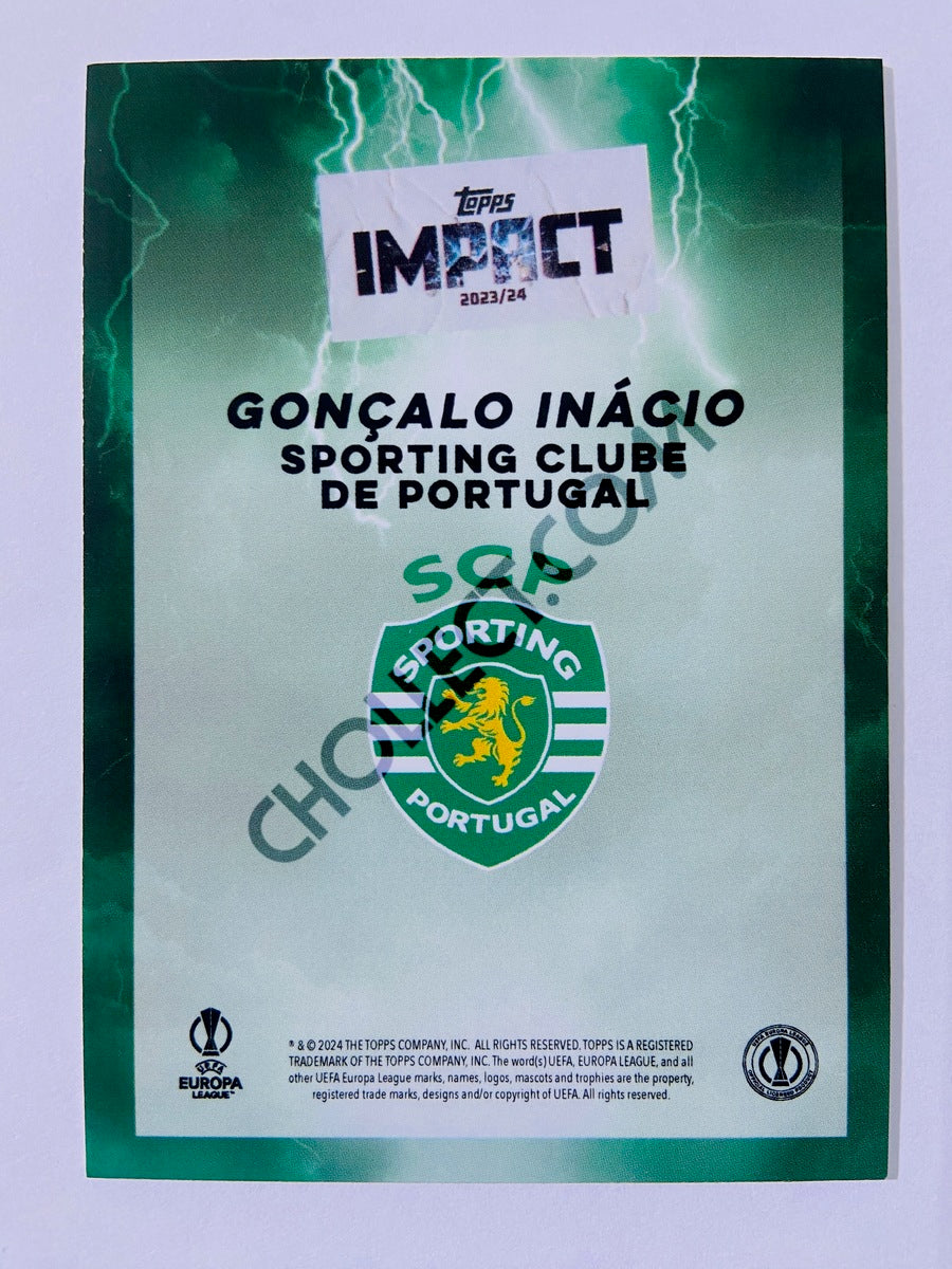 Goncalo Inacio - Sporting Clube de Portugal 2023-24 Topps Impact Green Parallel 25/99