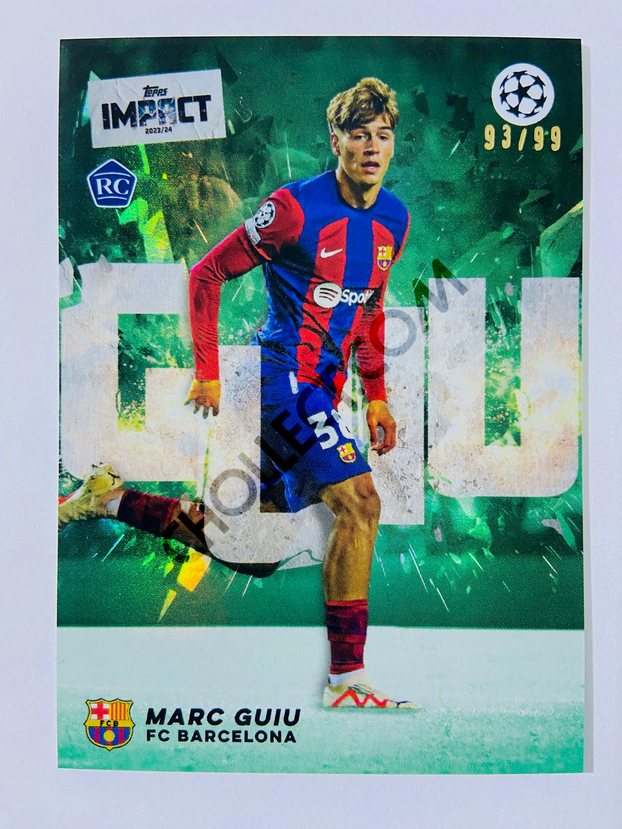 Marc Guiu - FC Barcelona 2023-24 Topps Impact Green Parallel RC Rookie 93/99