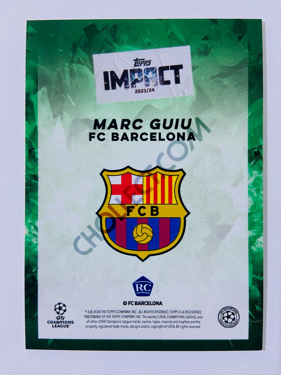 Marc Guiu - FC Barcelona 2023-24 Topps Impact Green Parallel RC Rookie 93/99