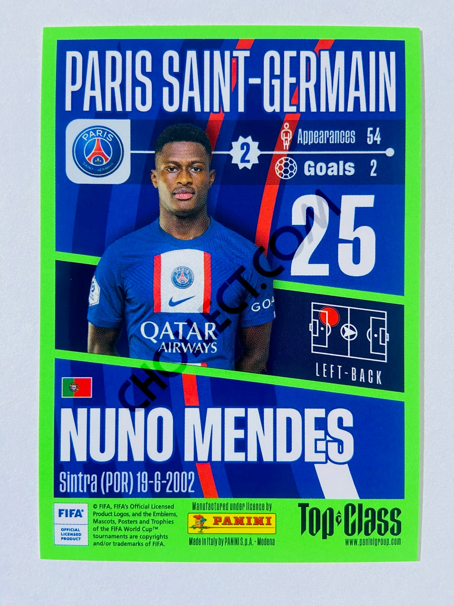 Nuno Mendes - Paris Saint-Germain 2023 Panini Top Class #43