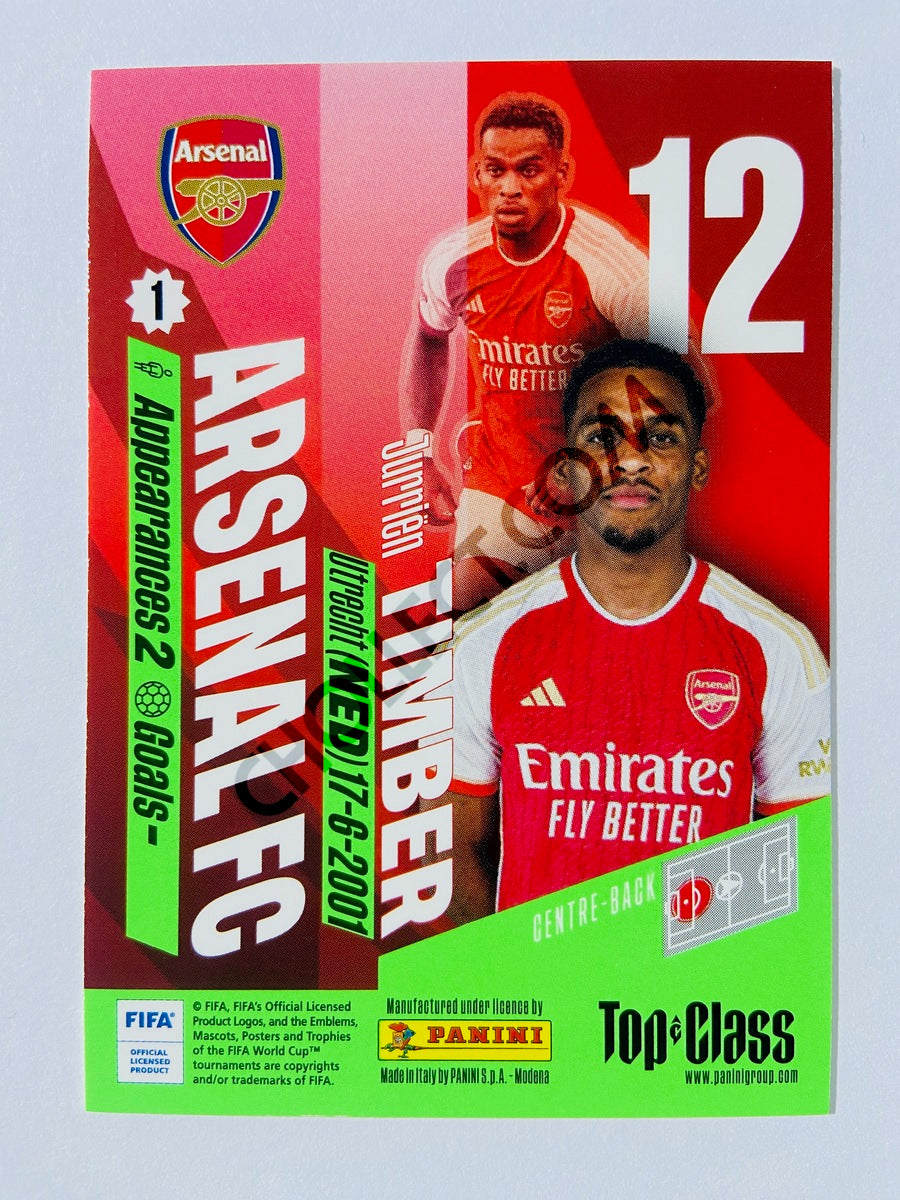 Jurrien Timber – Arsenal FC 2024 Panini Top Class #11