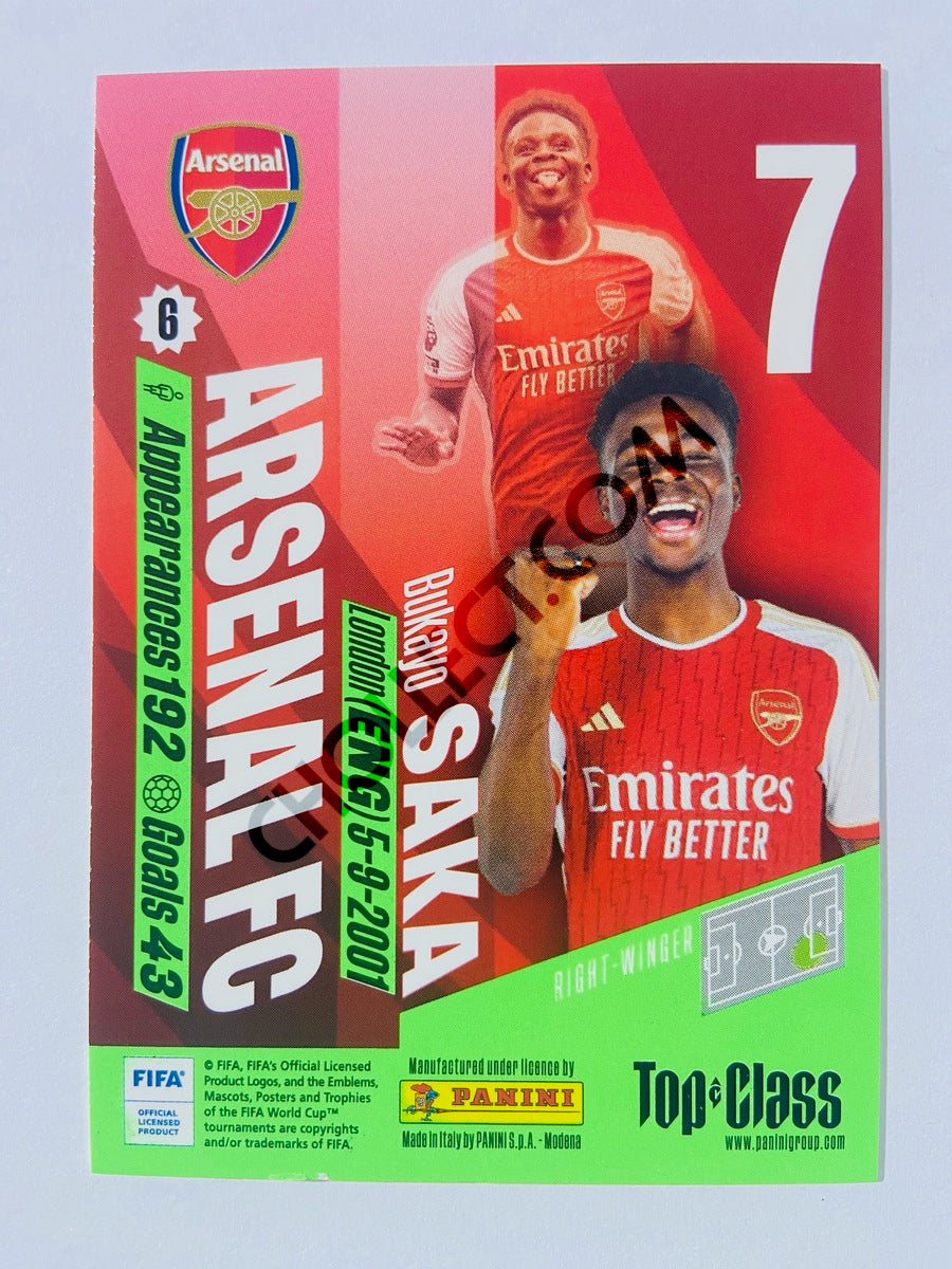 Bukayo Saka – Arsenal FC 2024 Panini Top Class #82