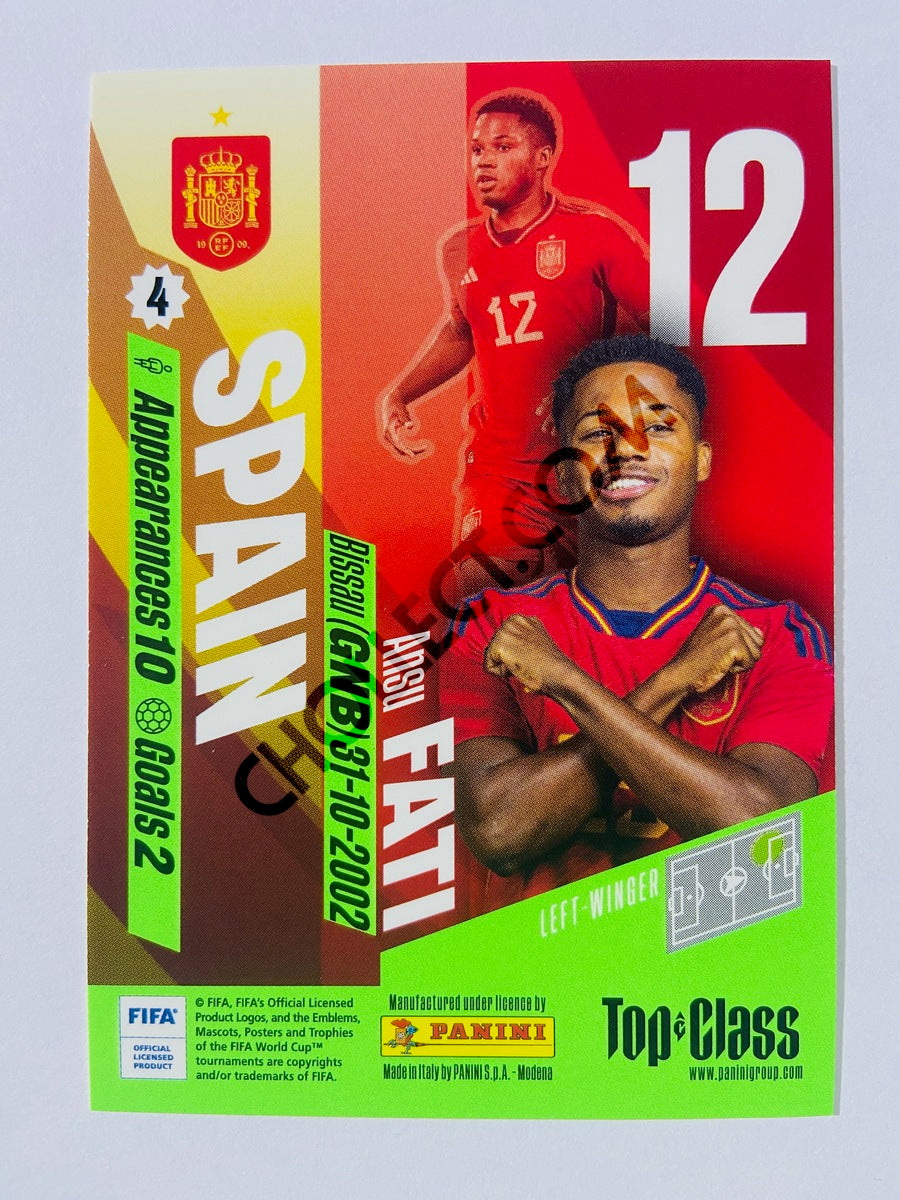 Ansu Fati - Spain 2024 Panini Top Class #114