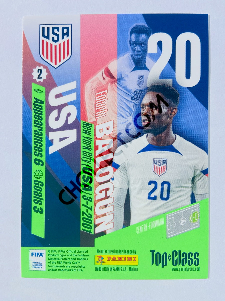 Folarin Balogun - USA 2024 Panini Top Class #134