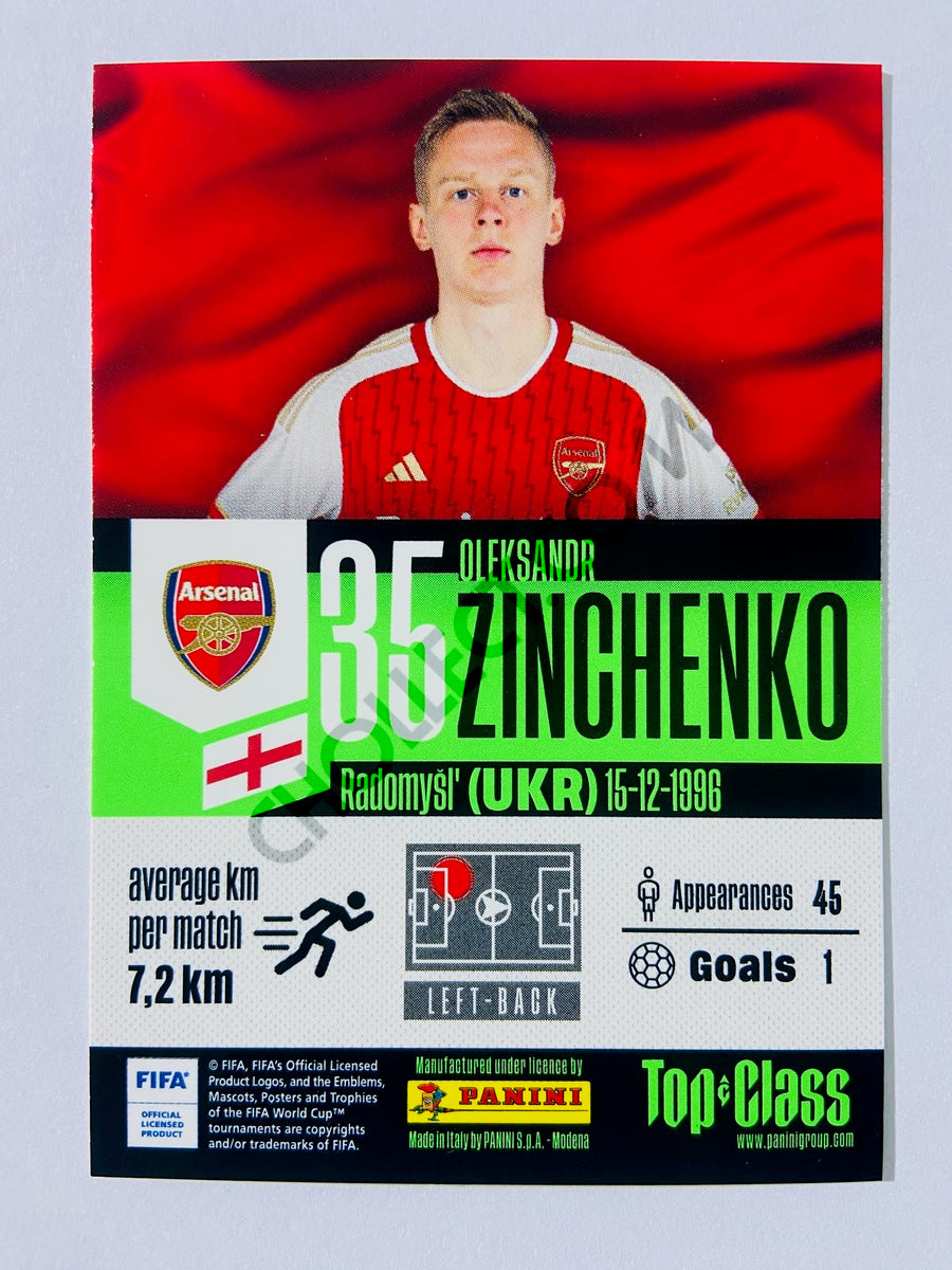 Oleksandr Zinchenko – Arsenal FC 2024 Panini Top Class Electric #136