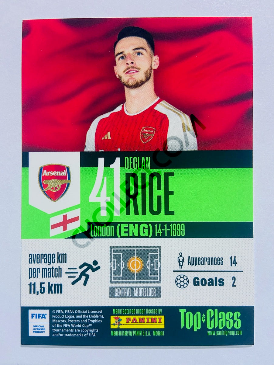 Declan Rice – Arsenal FC 2024 Panini Top Class Electric #137