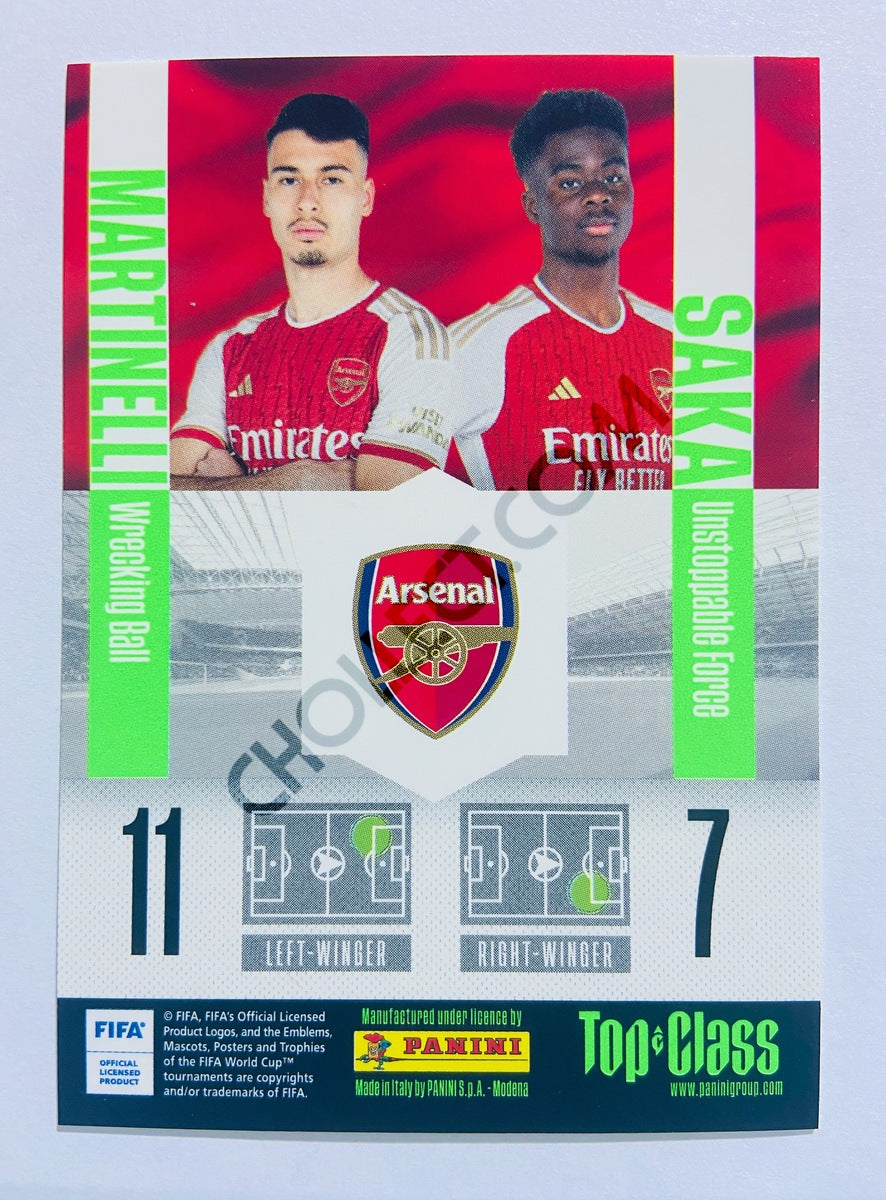 Gabriel Martinelli / Bukayo Saka – Arsenal FC 2024 Panini Top Class Magic Mix #217