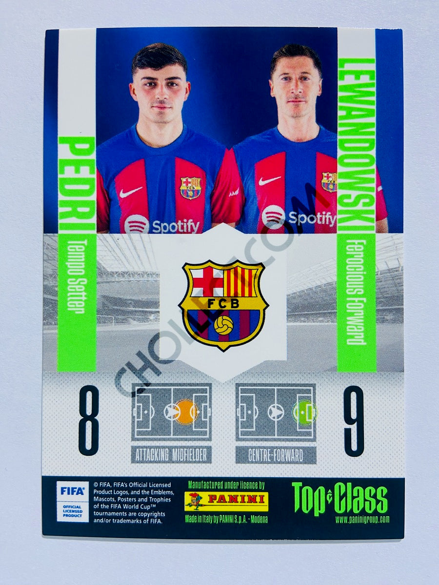 Pedri / Robert Lewandowski – FC Barcelona 2024 Panini Top Class Magic Mix #220