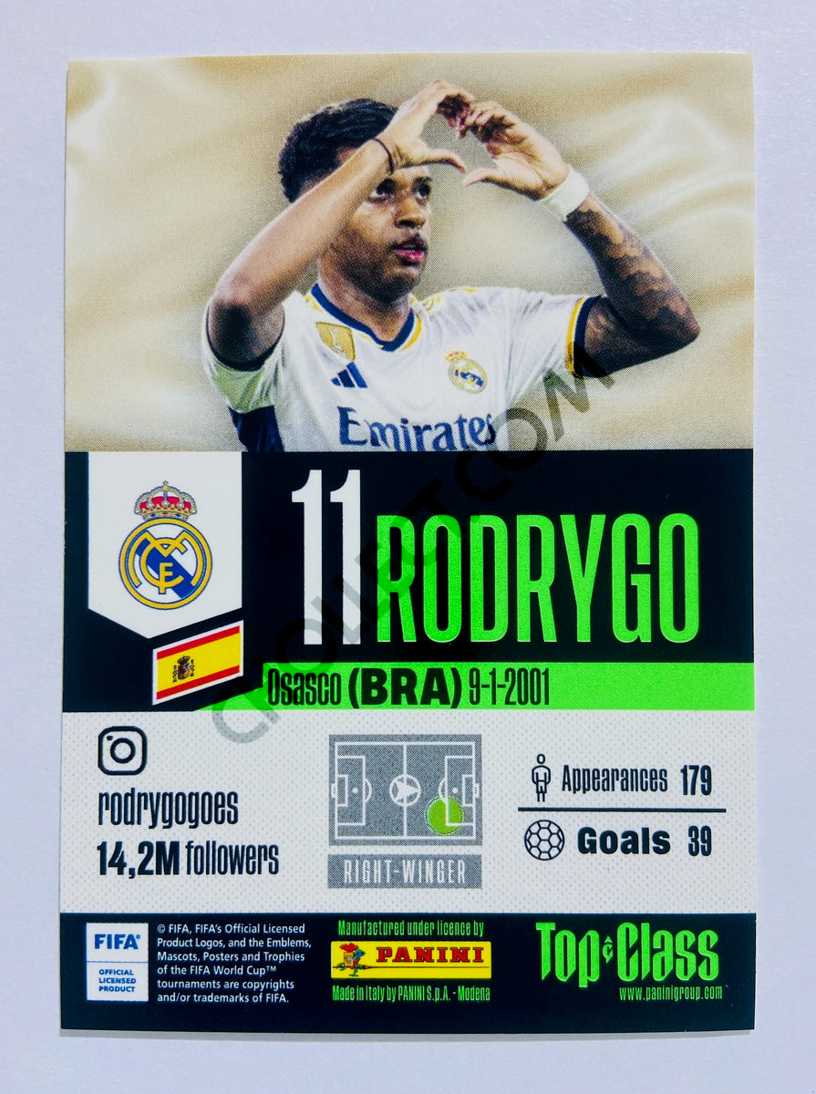 Rodrygo – Real Madrid 2024 Panini Top Class Rainbow Master #204