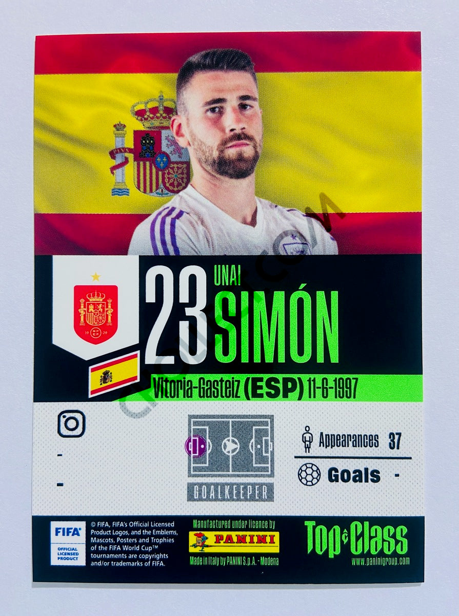 Unai Simon - Spain 2024 Panini Top Class Rainbow Master #215