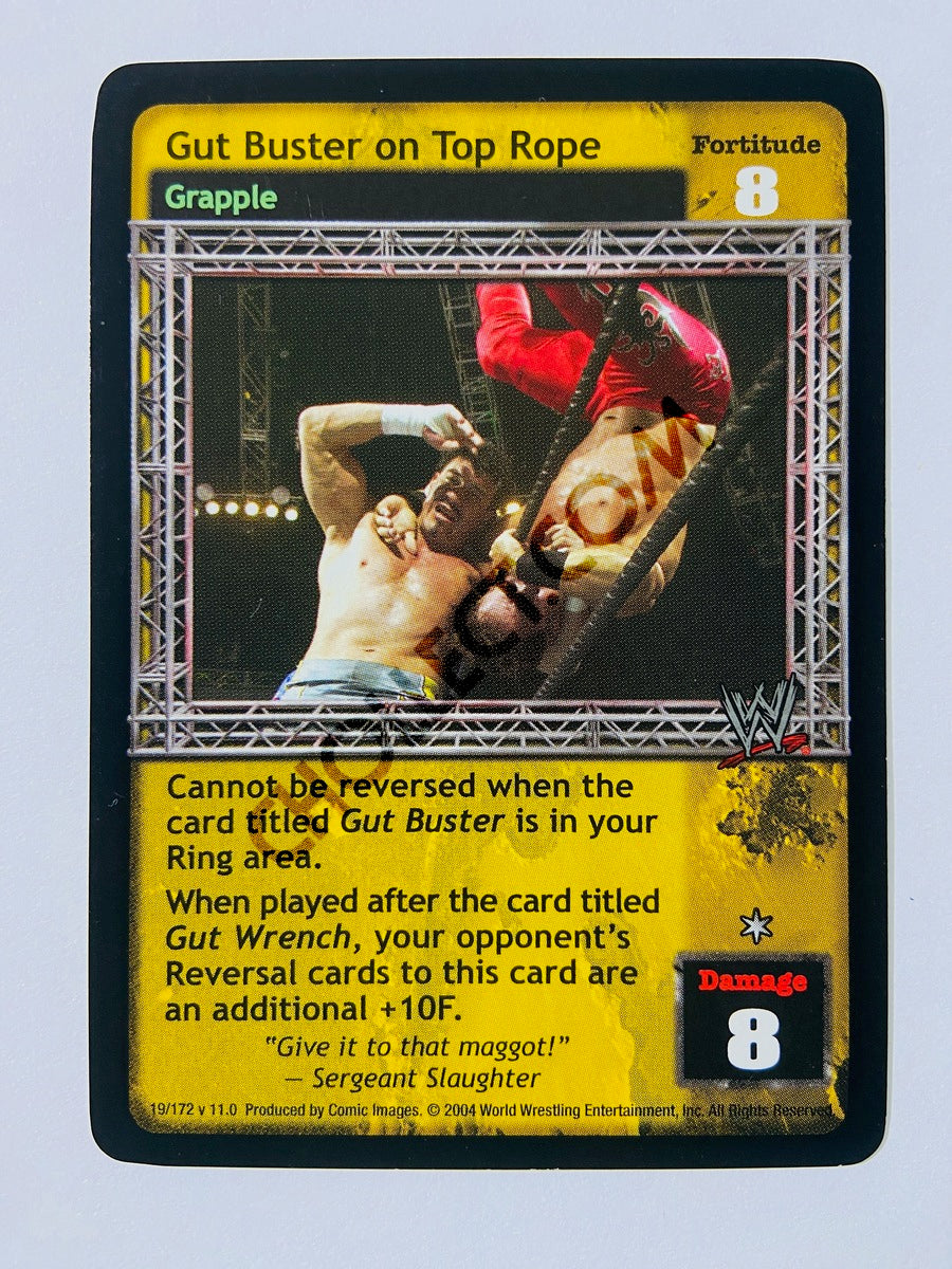 Gut Buster on Top Rope