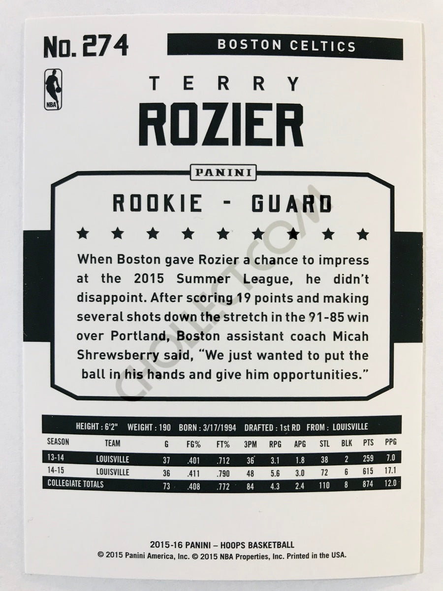 Terry Rozier - Boston Celtics 2015-16 Panini Hoops RC Rookie #274