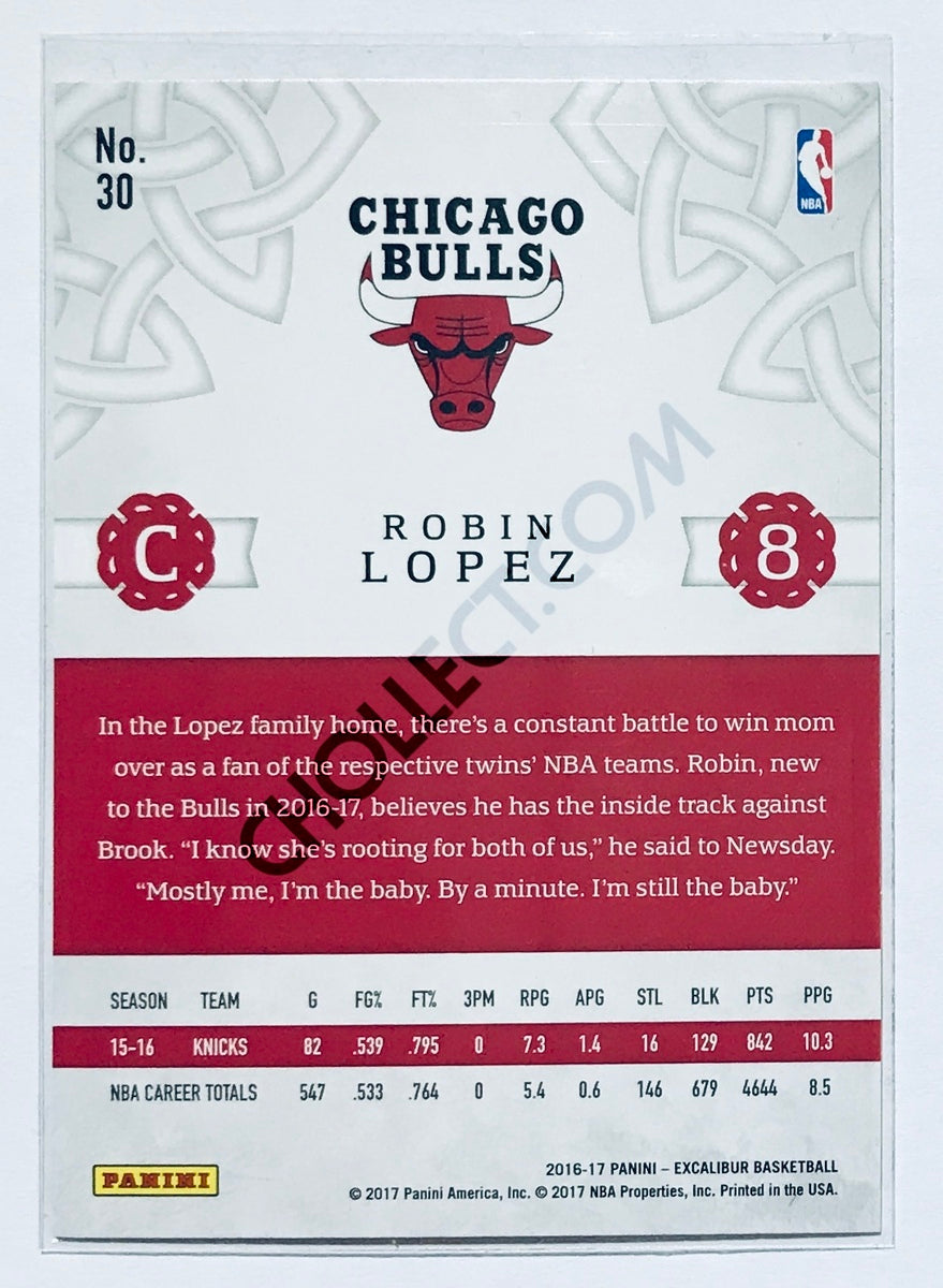 Robin Lopez - Chicago Bulls 2016-17 Panini Excalibur #30