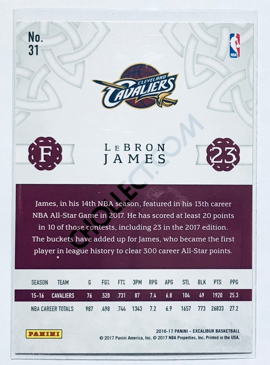 LeBron James - Cleveland Cavaliers 2016-17 Panini Excalibur #31