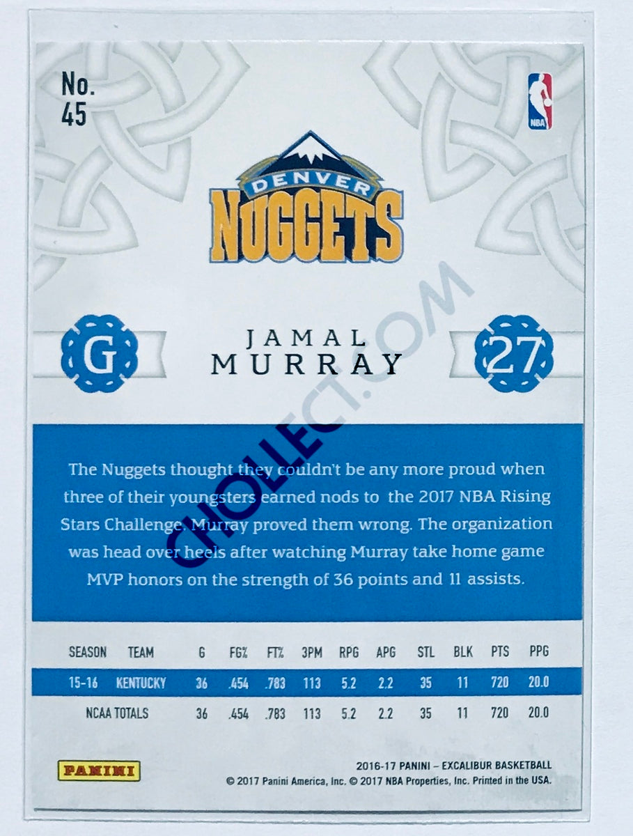 Jamal Murray - Denver Nuggets 2016-17 Panini Excalibur RC Rookie #45