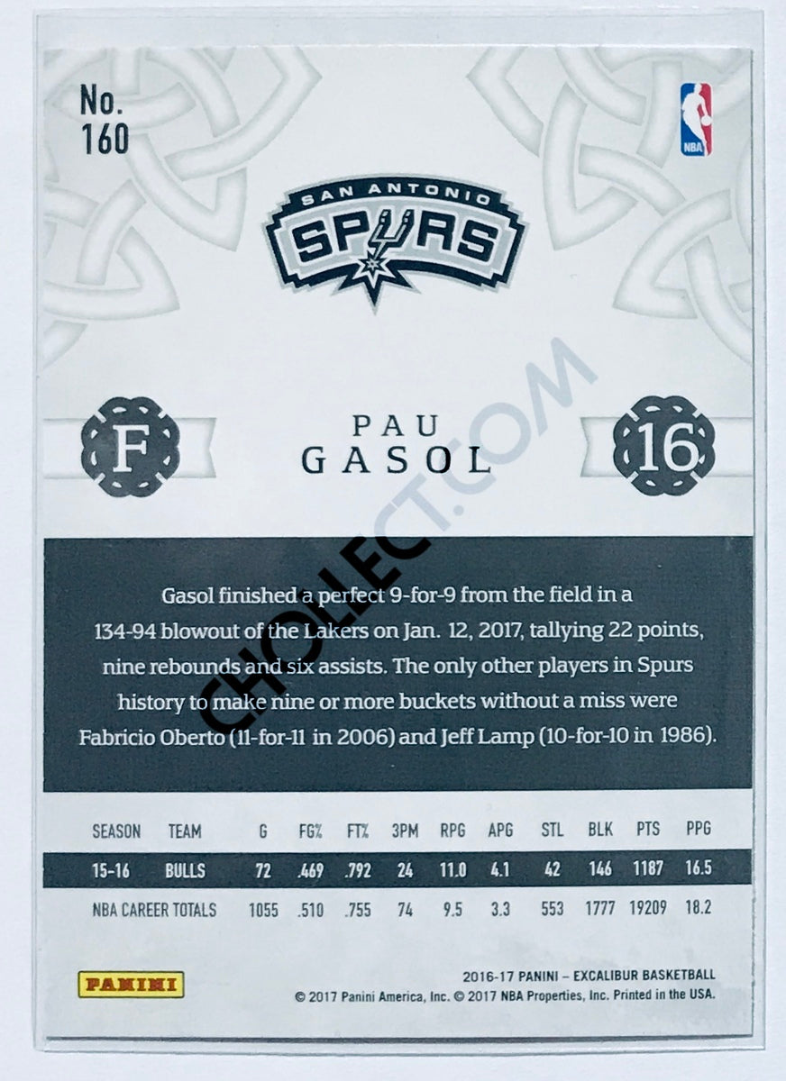 Pau Gasol - San Antonio Spurs 2016-17 Panini Excalibur #160